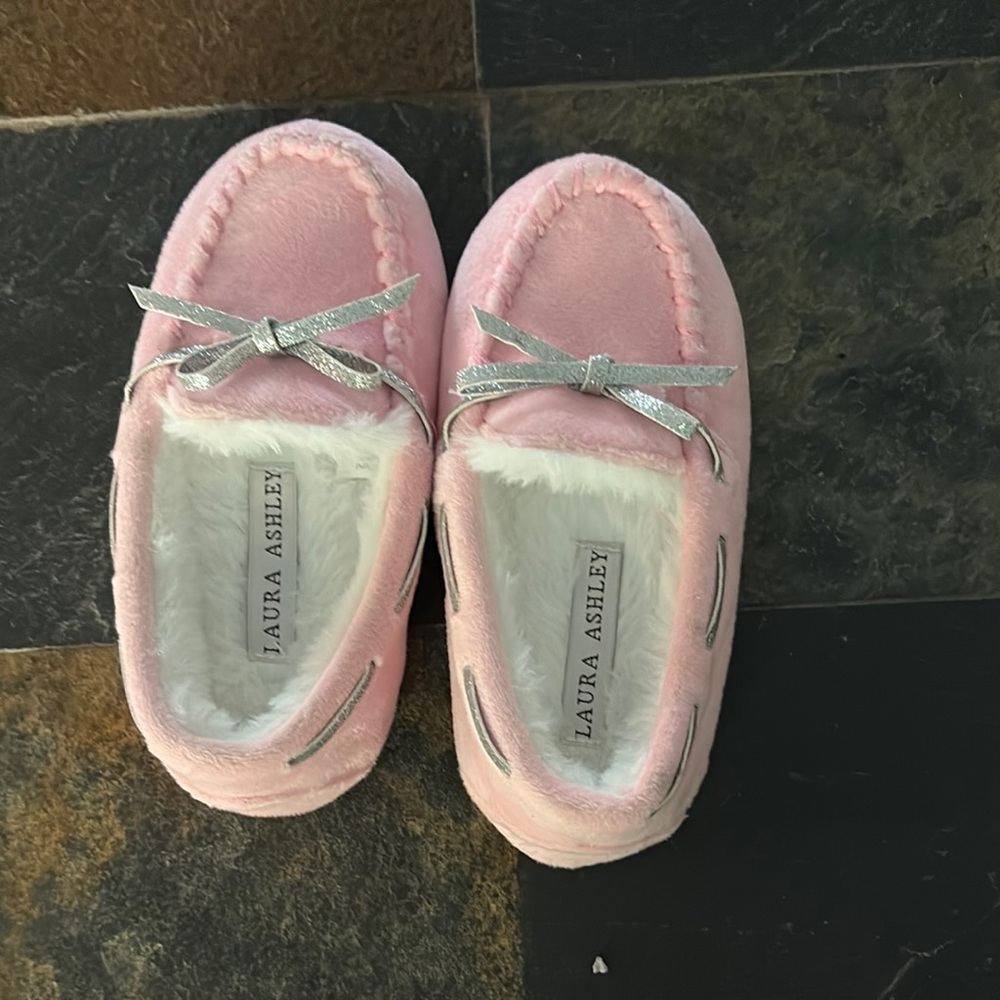 Laura Ashley Pink Kids Shoes with Silver Accents